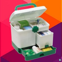 Plastic multi-purpose first aid kit organizer case