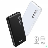 Awei P28K power bank 10000 mah 2 USB port with Fast Charge (Black/Whaite)